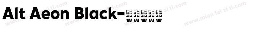 Alt Aeon Black字体转换